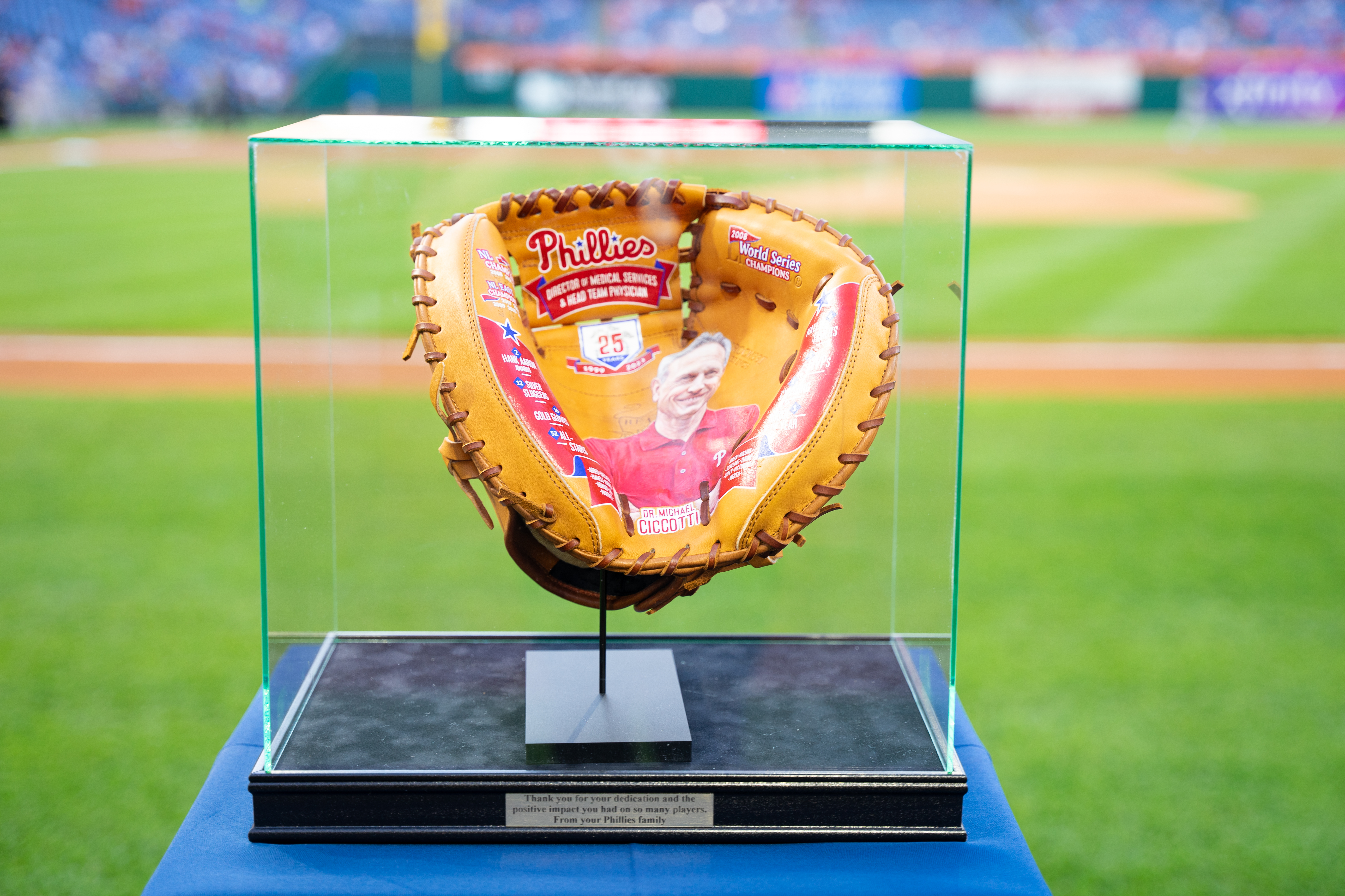 Philadelphia Phillies Custom Glove for Dr. Michael Ciccotti